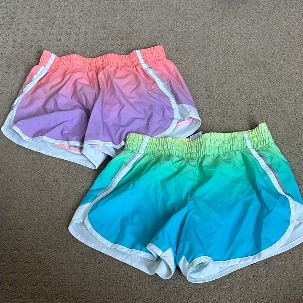 Athletic Works Women's Gradient Shorts - Pink and Blue